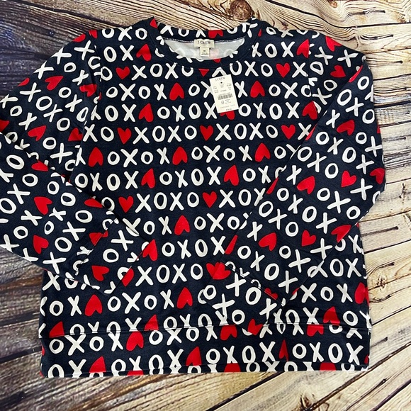 EUC. Medium JCREW XOXO long sleeve top - Picture 1 of 5